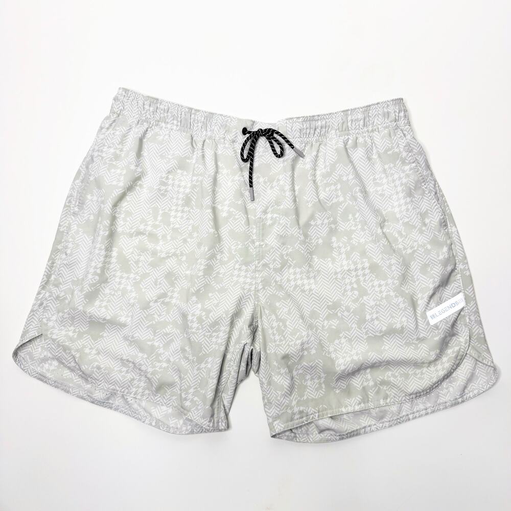 Legends Luka Shorts Mens XXL Gray White Camo 7” Lined Gym Running